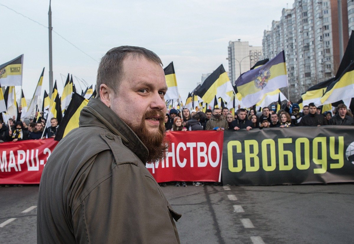 Дмитрий Демушкин на «Русском марше». Илья Питалев/ТАСС