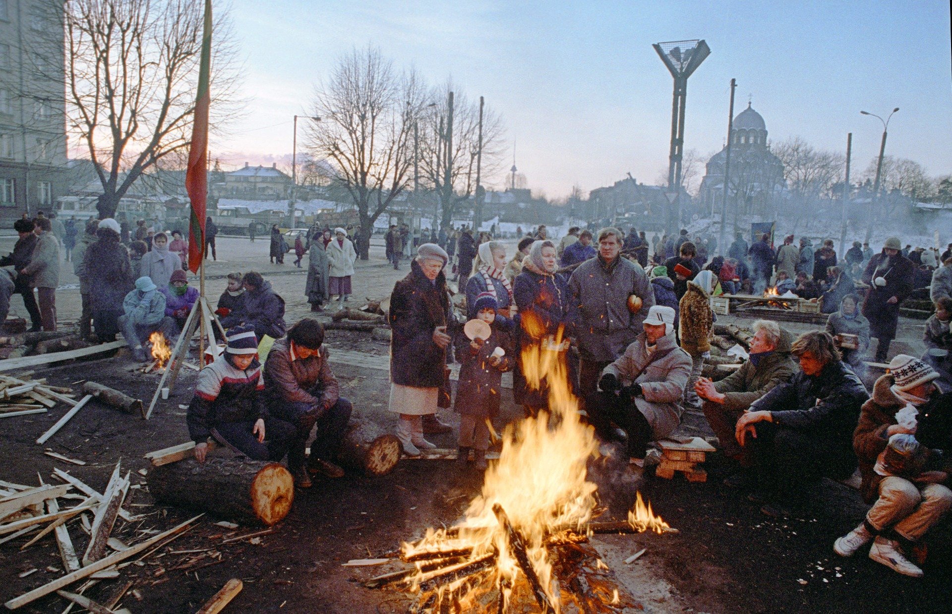 Протесты у здания литовского парламента, 1991 год. Фото: Владимир Завьялов /Фотохроника ТАСС