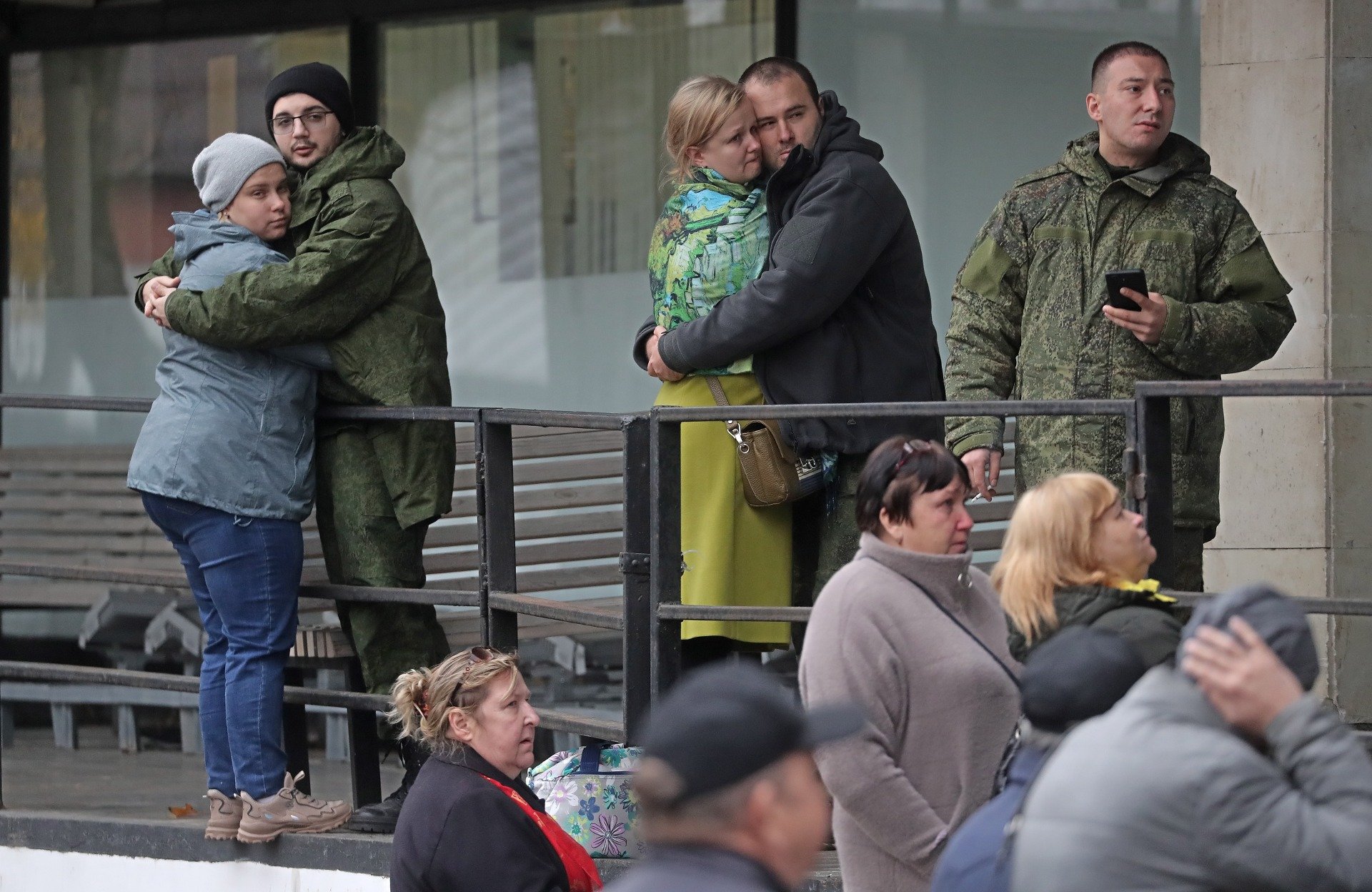 Частичная мобилизация в Москве. Фото: EPA