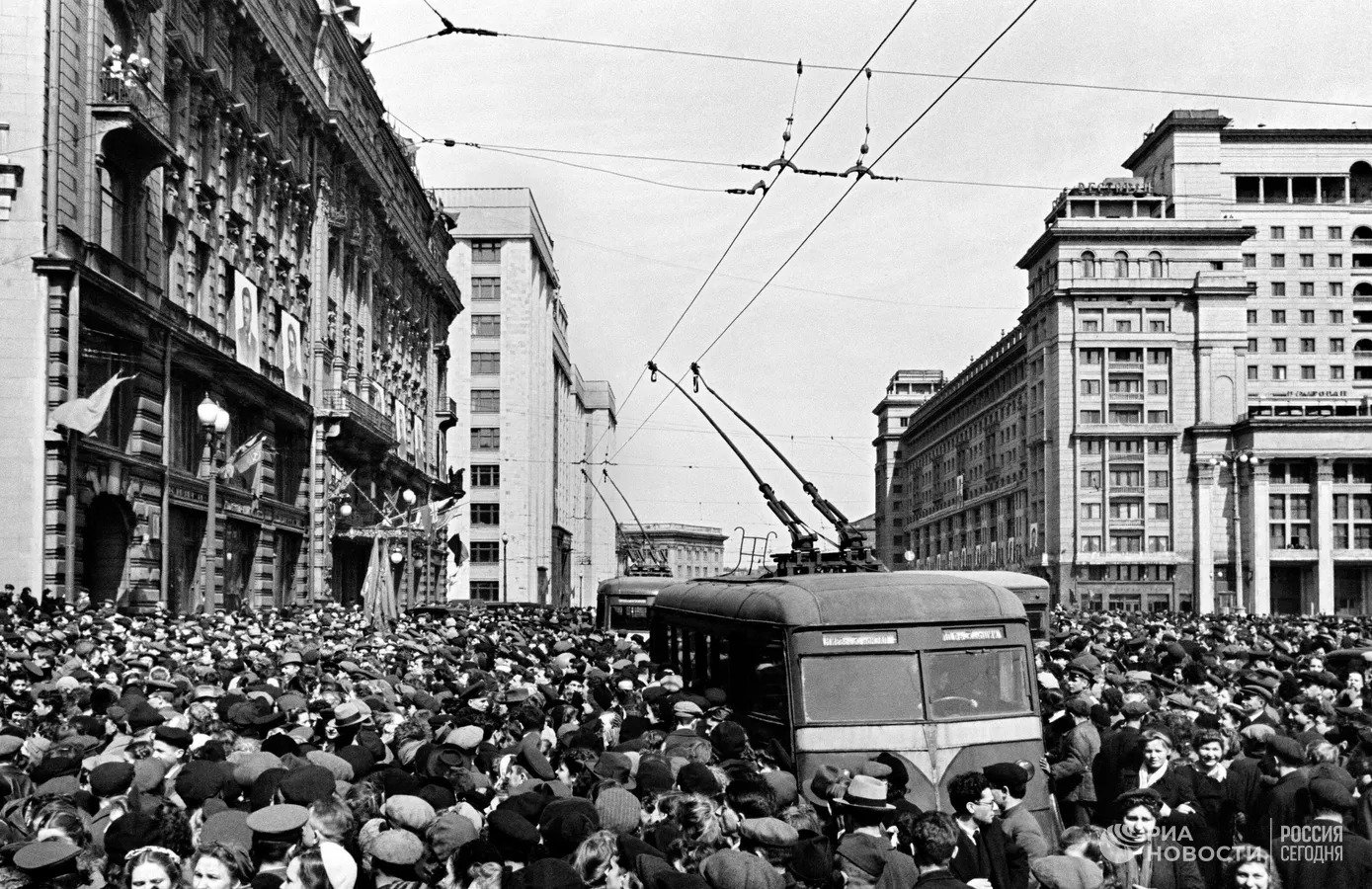 Москва, 9 мая 1945 г. Фото: Анатолий Гаранин / РИА-Новости